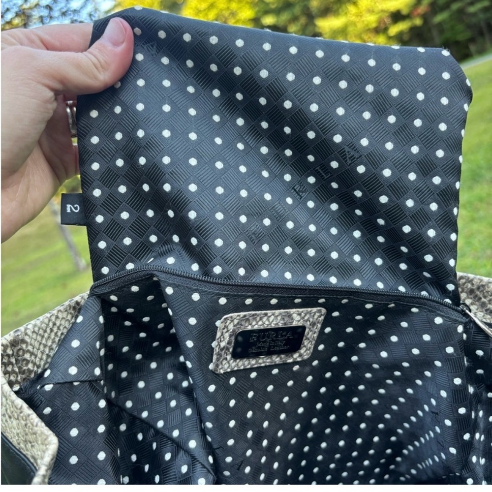 Furla Black and Snakeskin Tote Bag - Picture 8 of 15